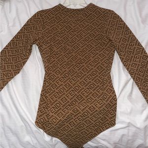 SKIMS X FENDI TAN BODYSUIT